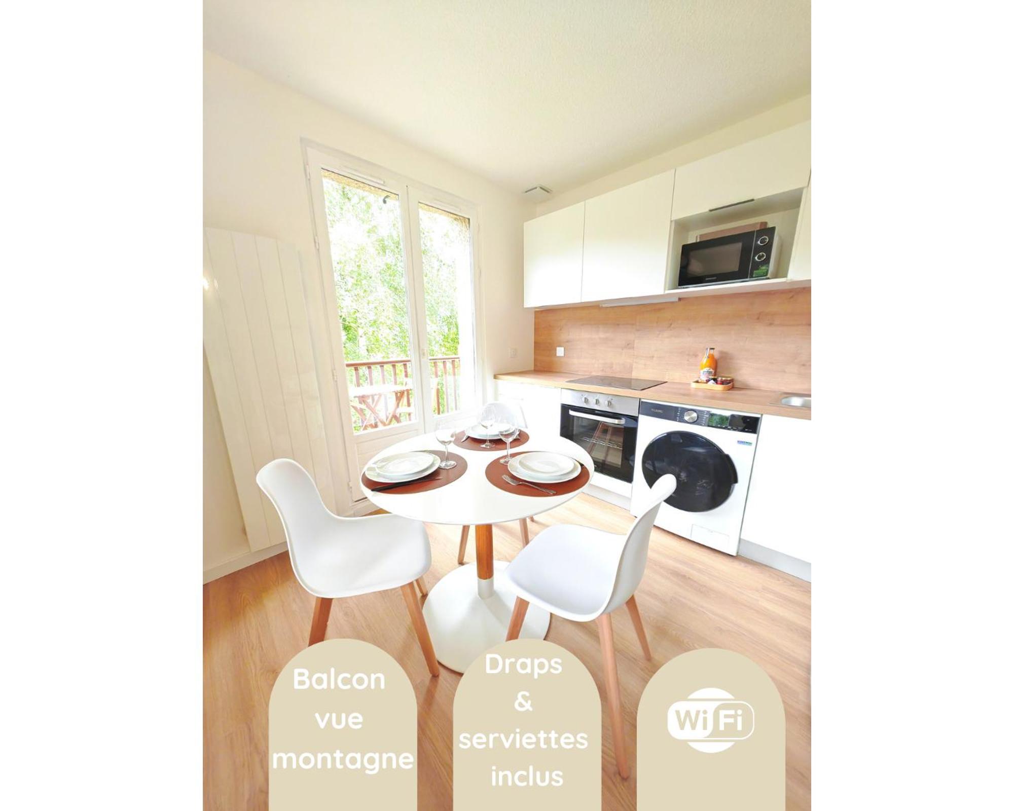 ビエルL'Ecrin Paisible - Balcon Sur Ruisseau, Vue Montagne & Parkingアパートメント エクステリア 写真